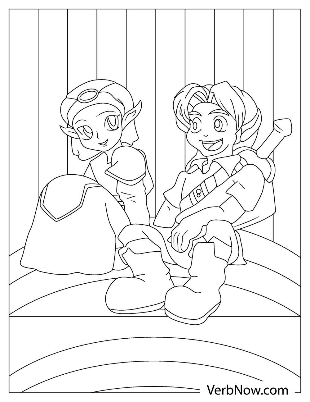 Free ZELDA Coloring Pages for Download (Printable PDF)