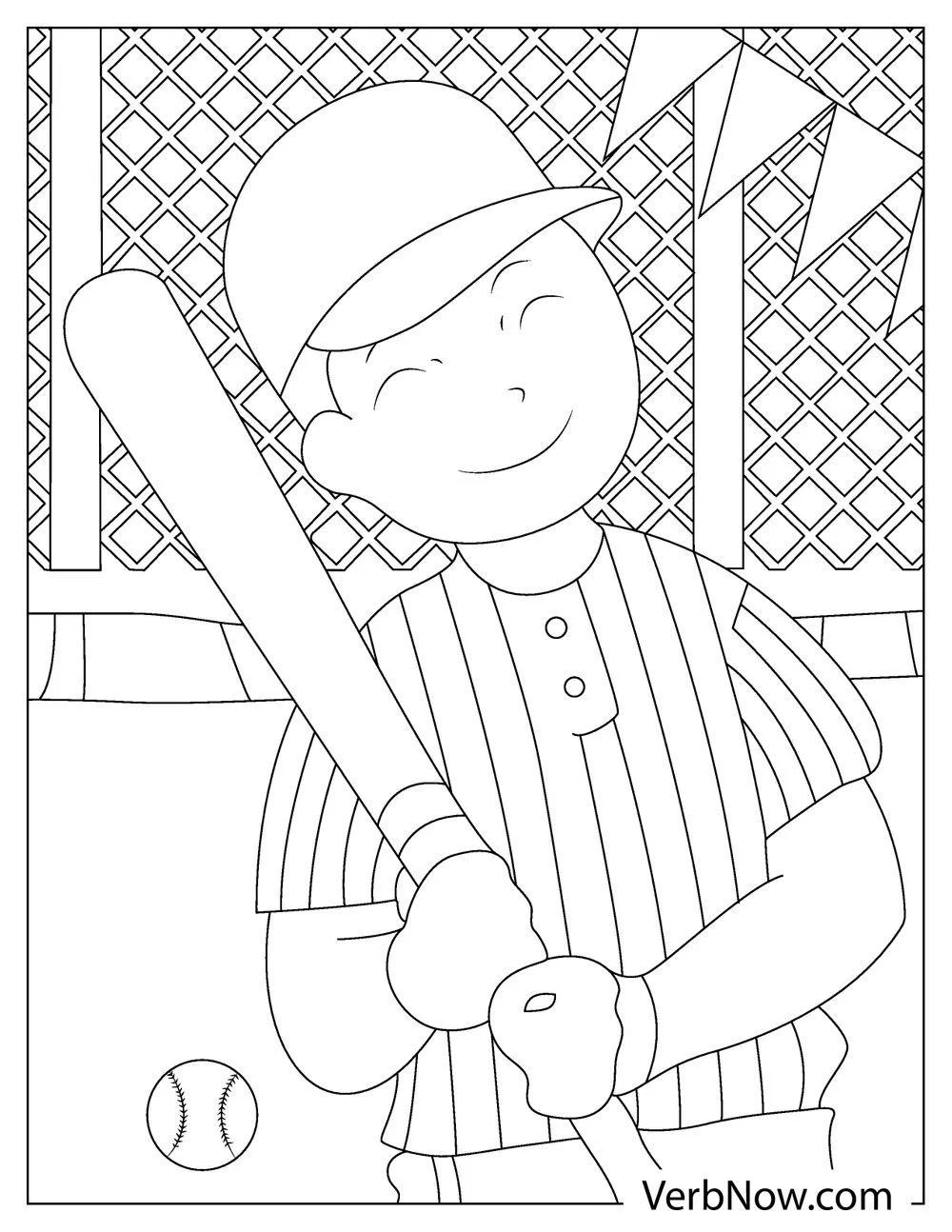 Free BASEBALL Coloring Pages for Download (Printable PDF)