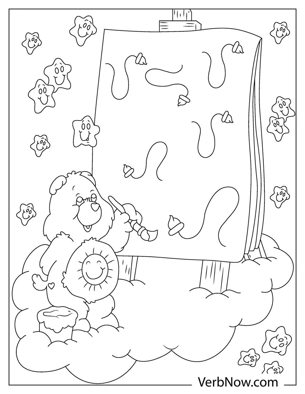 Free CARE BEAR Coloring Pages for Download (Printable PDF)
