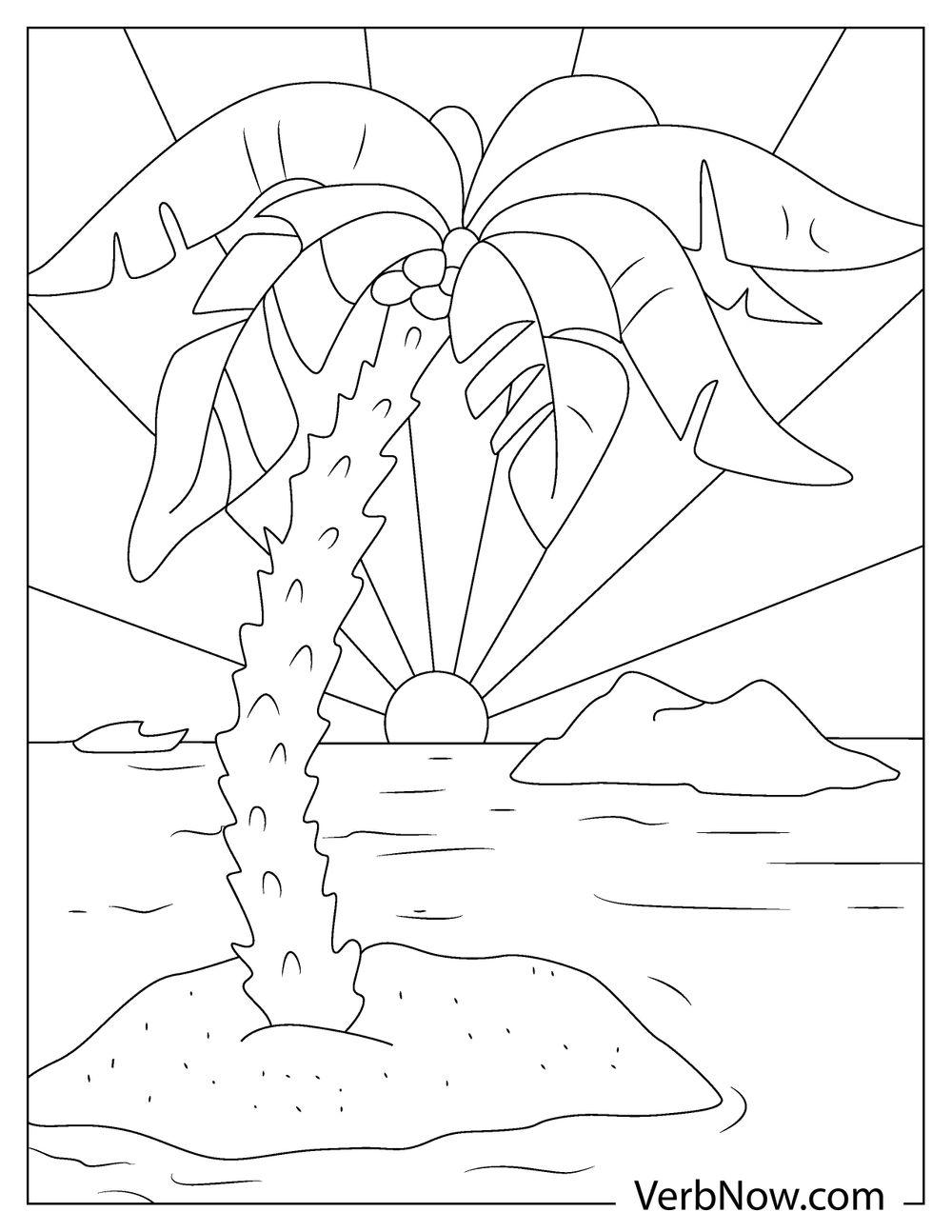 Free SUNSET Coloring Pages for Download (Printable PDF)