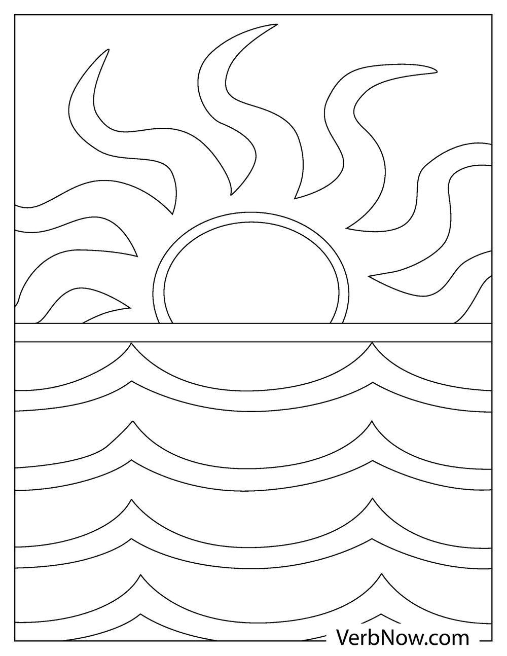Free SUNSET Coloring Pages for Download (Printable PDF)