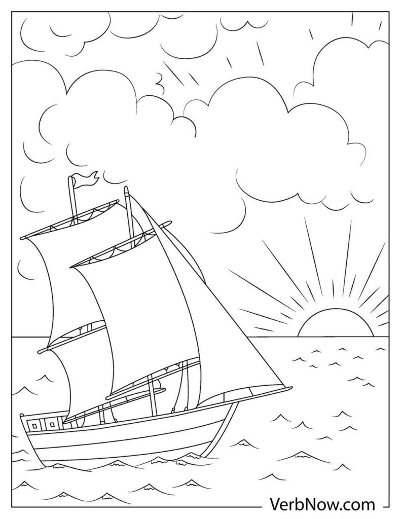 Free SUNSET Coloring Pages & Book for Download (Printable PDF) VerbNow