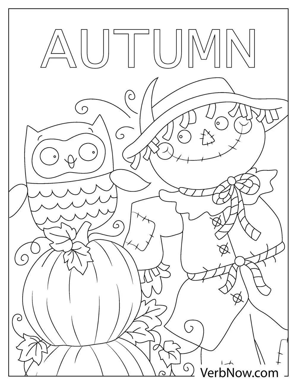 Free AUTUMN Coloring Pages for Download (Printable PDF)