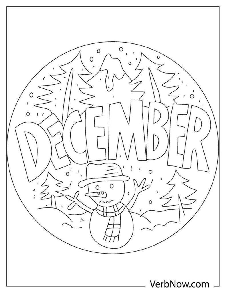 Free DECEMBER Coloring Pages for Download (Printable PDF) VerbNow