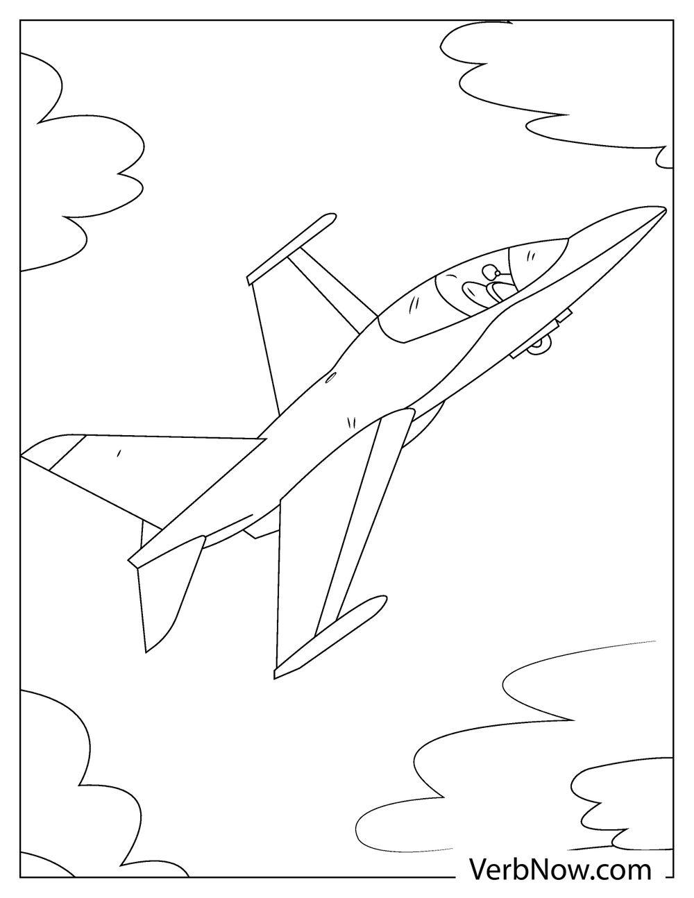 Free JET AIRPLANE Coloring Pages for Download (Printable PDF)