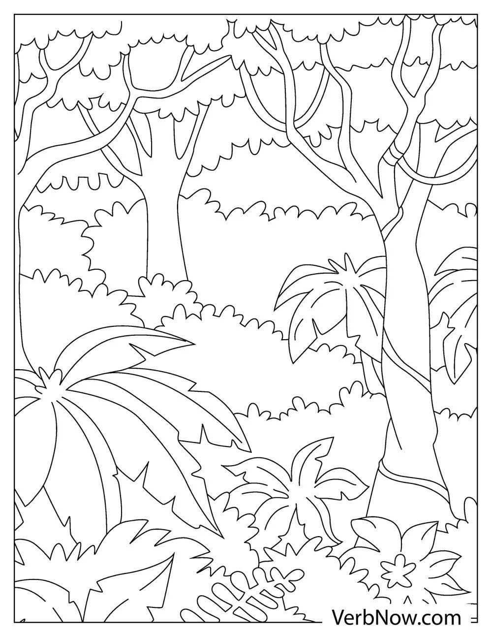 Free JUNGLE Coloring Pages for Download (Printable PDF)