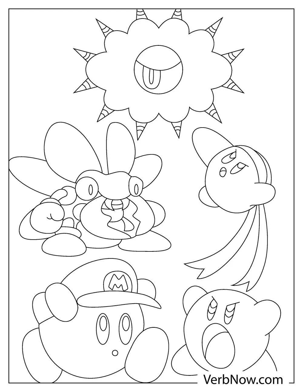 Free KIRBY Coloring Pages & Book for Download (Printable PDF) VerbNow