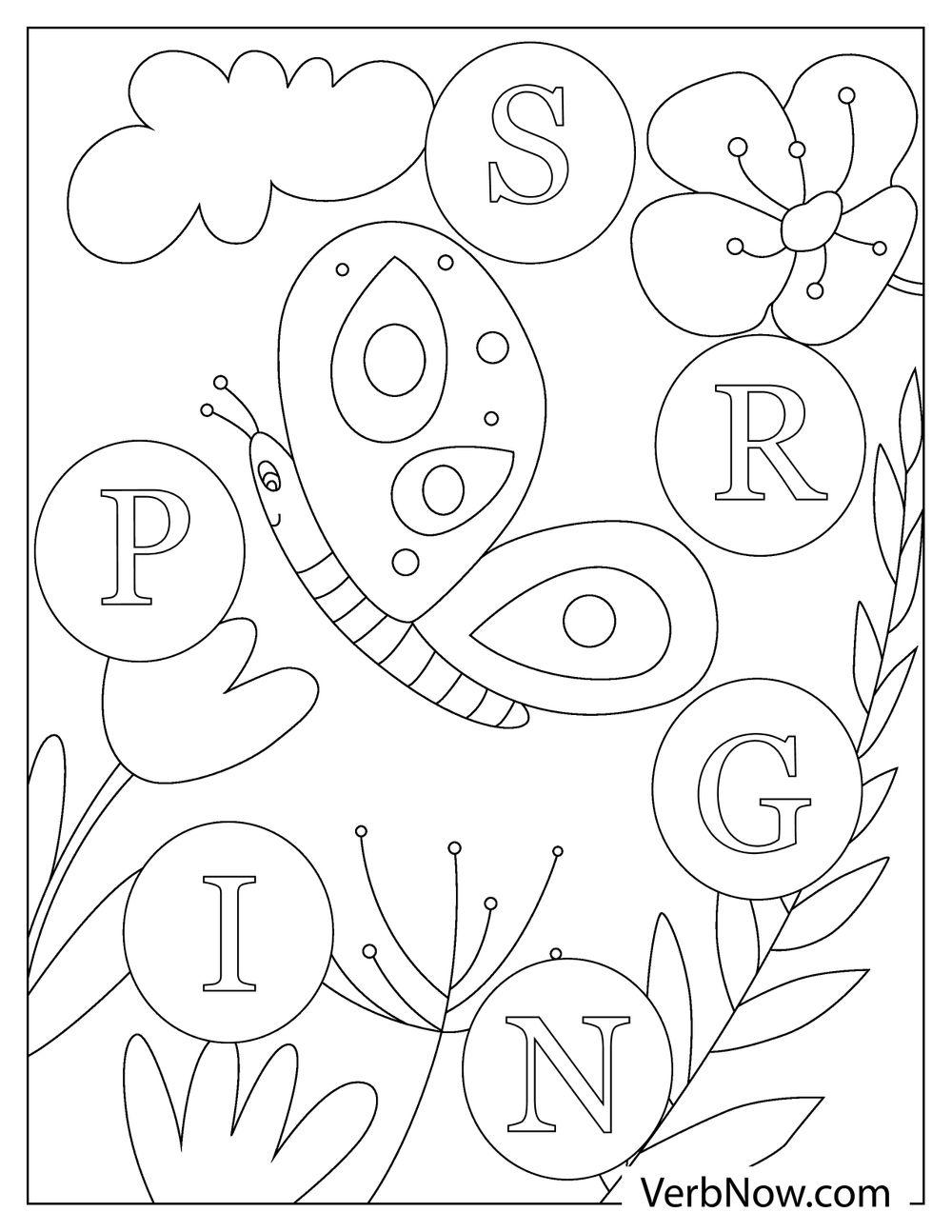 22 Free Spring Coloring Pages For Download (Printable PDF)