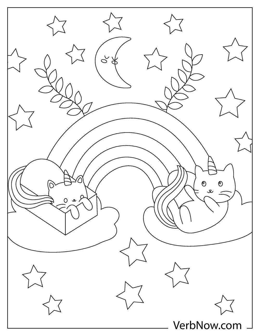 Free CATICORN Coloring Pages & Book for Download (Printable PDF) VerbNow