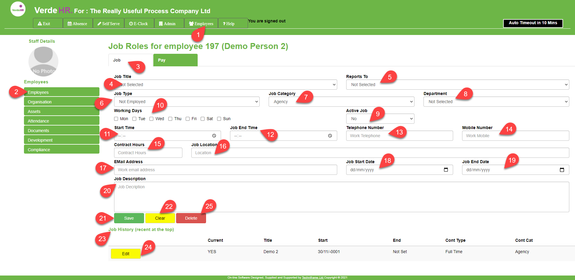 How to Assign an Employee to a Job Verde HR