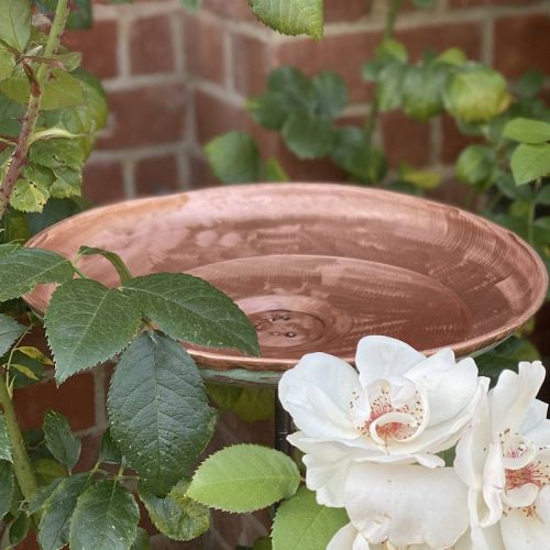 Contemporary Copper Metal Bird Baths for Sale Verdigris UK