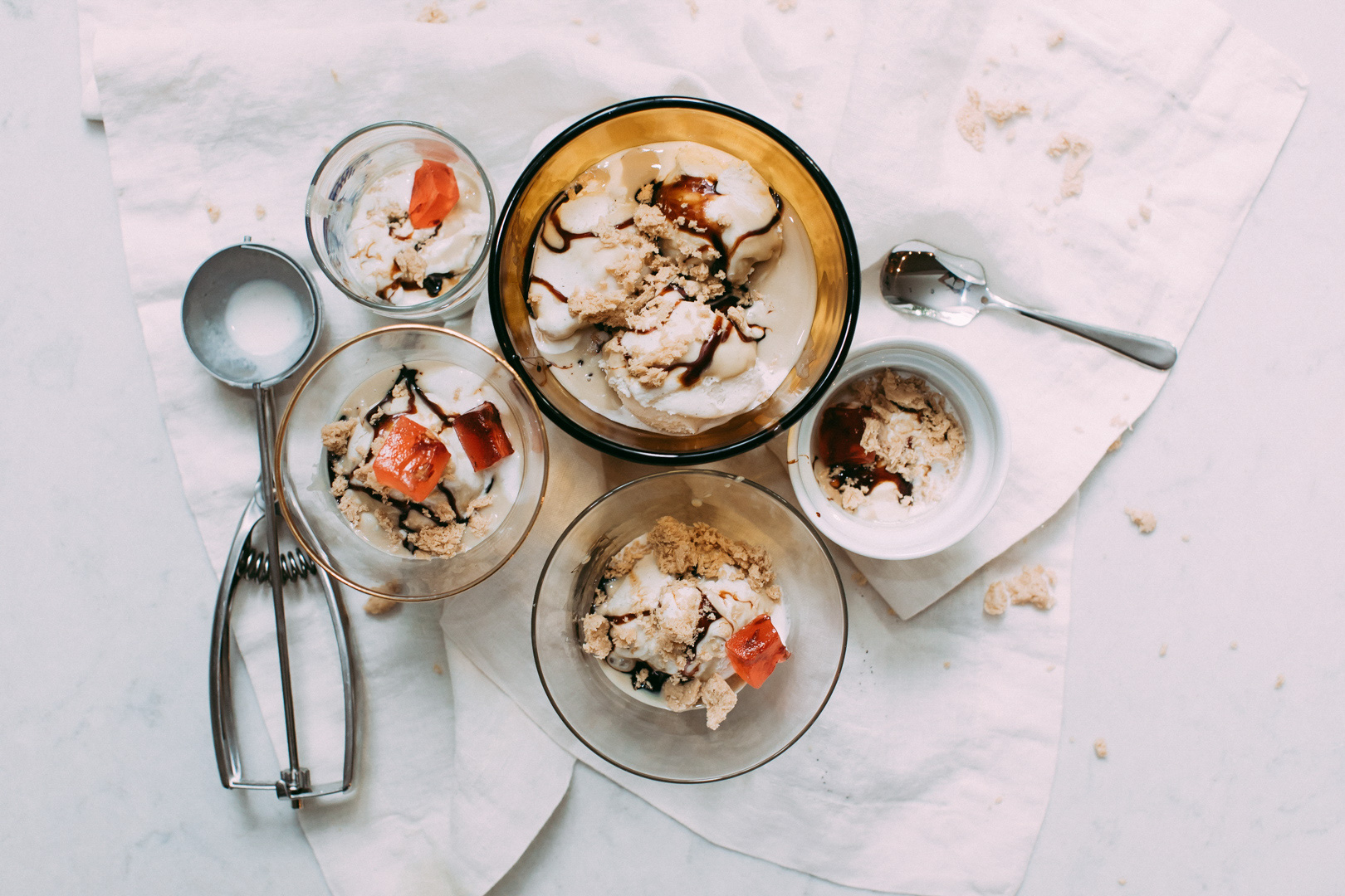 Israeli Icecream Sundae with Tahini and Halva Vered's Israeli Cooking