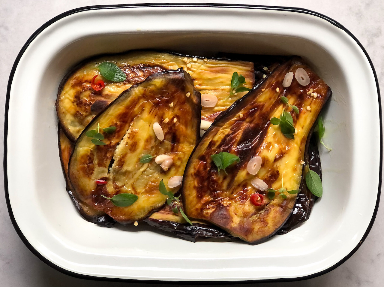 Eggplant in vinegar and olive oil Vered's Israeli Cooking