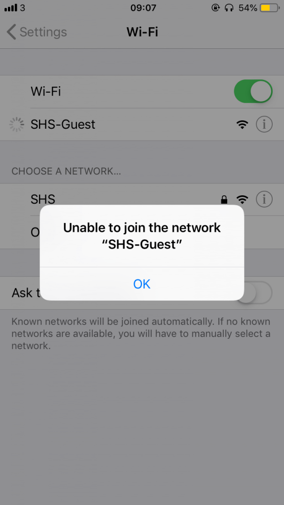 WiFi Unable to Join the Network Error on iPhone & iPad Vergizmo