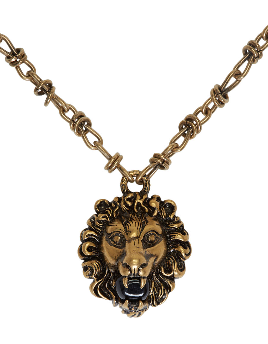 GUCCI Gold Lion Head Necklace · VERGLE