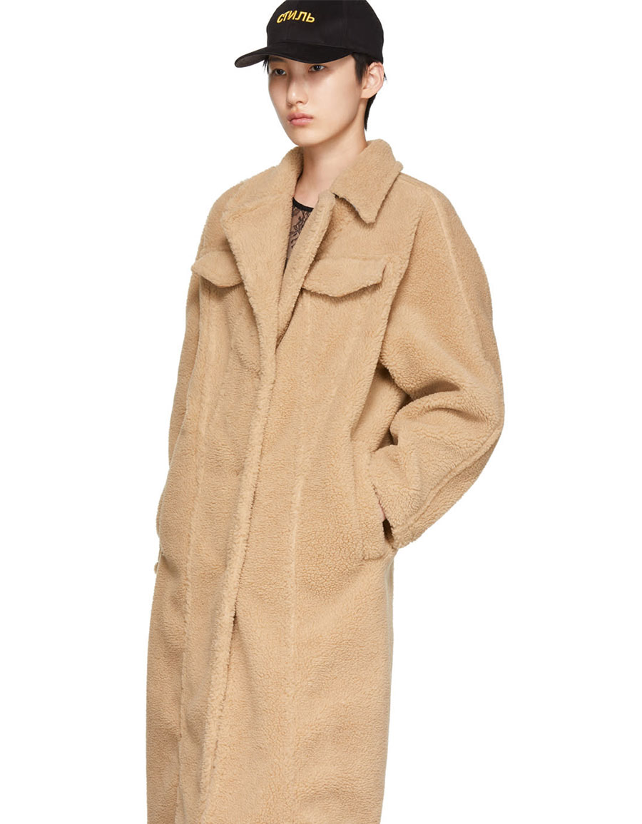 off white teddy bear coat