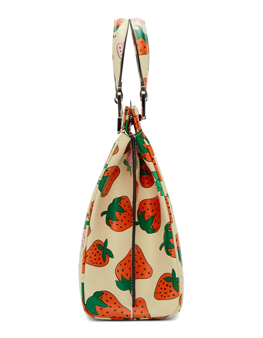 GUCCI OffWhite Medium Zumi Strawberry Top Handle Bag · VERGLE