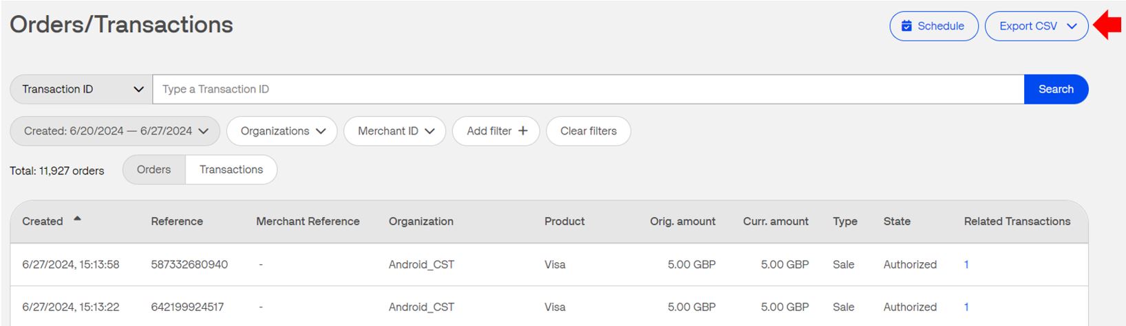 How to export a report | Verifone Central | Verifone Developer Portal