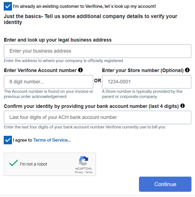 Signing Up | Verifone Central | Verifone Developer Portal