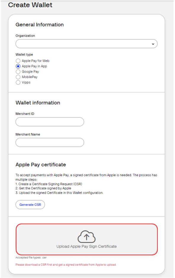 Apple Pay Online payments Verifone Developer Portal
