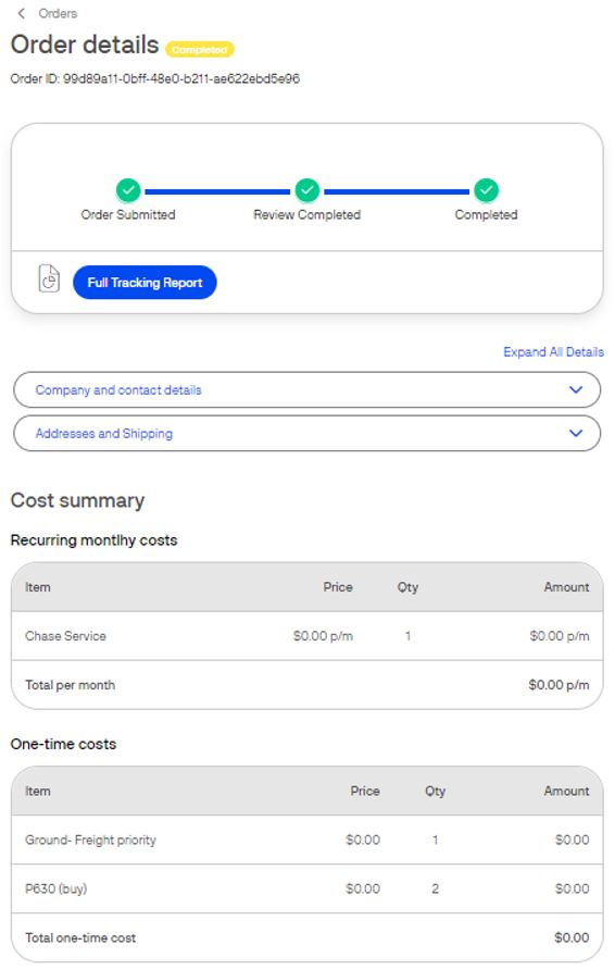 Orders dashboard | Verifone Central | Verifone Developer Portal
