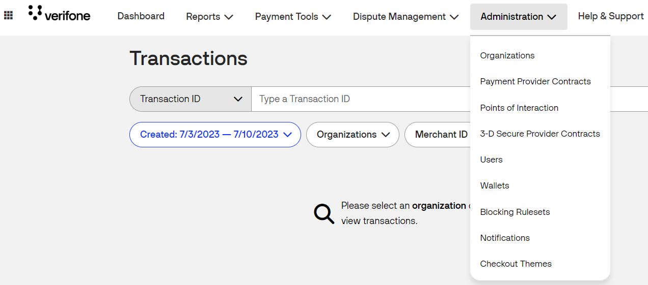 Payments Portal | Verifone Central | Verifone Developer Portal