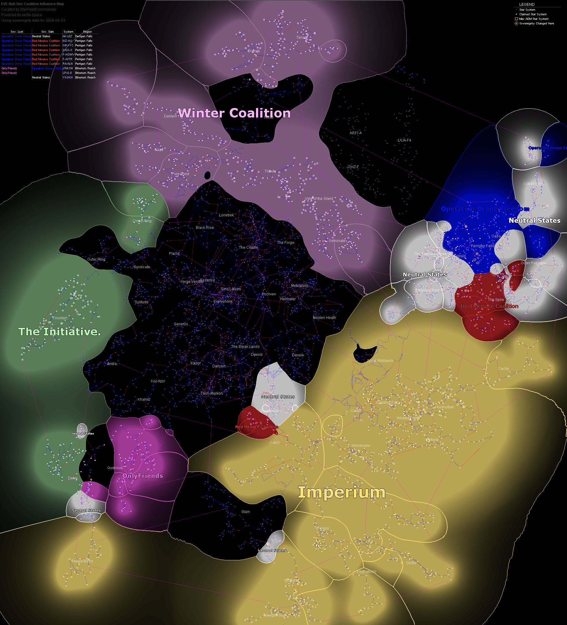 Карта суверенитета eve