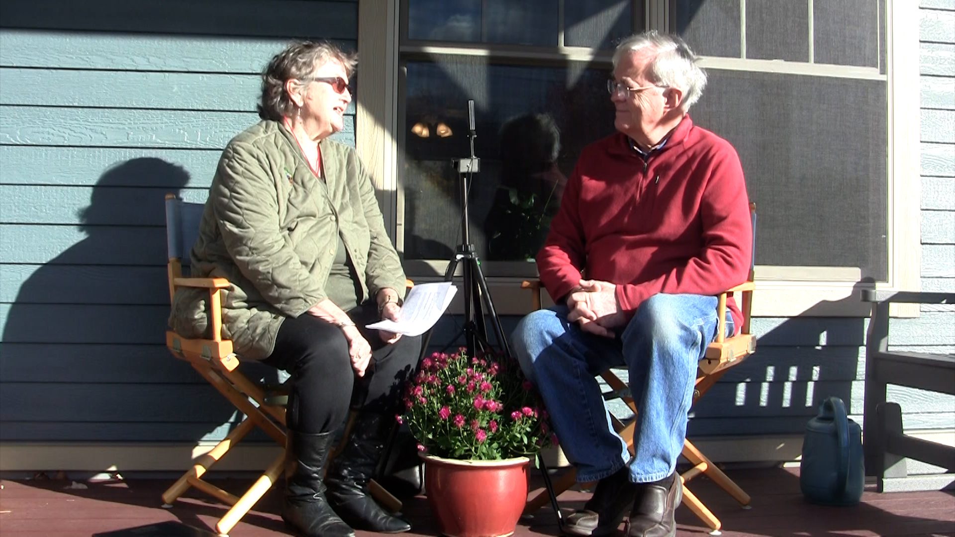 On the Porch in Rutland City Vermont Tree Spirits