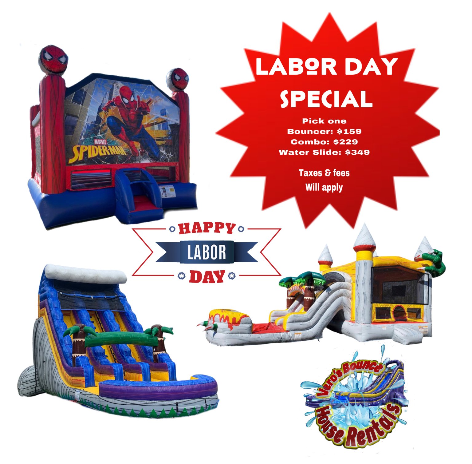 veros bounce house Party Rental and Bounce House rentals