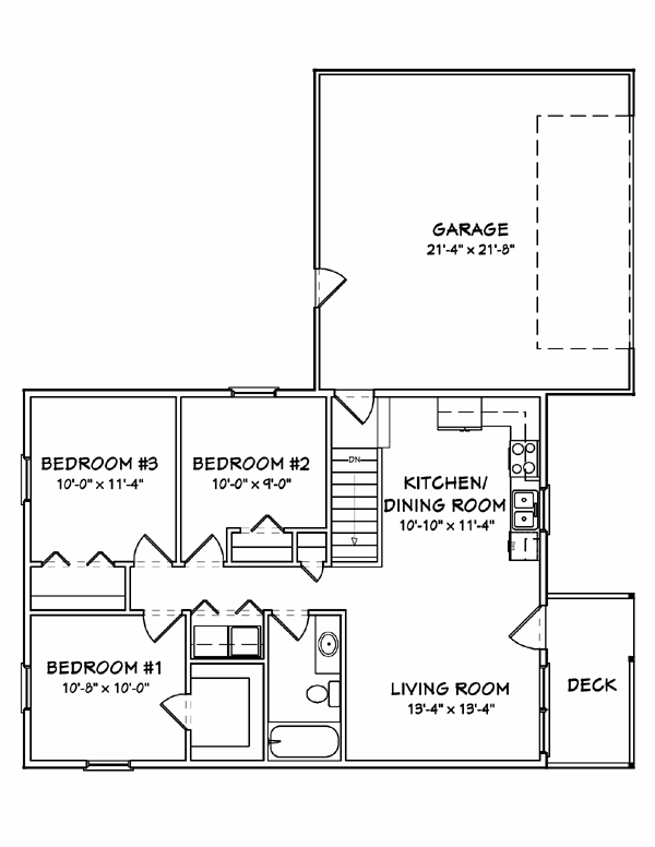 Plano de casa con garage