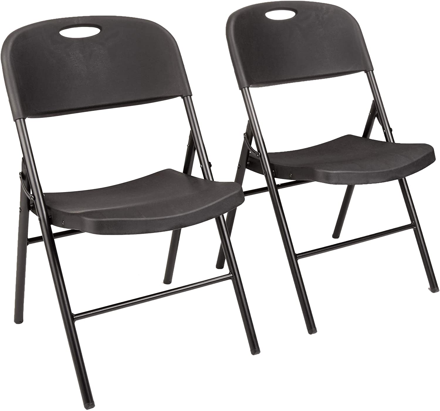 Foldable Plastic Chairs Black Versatile 365