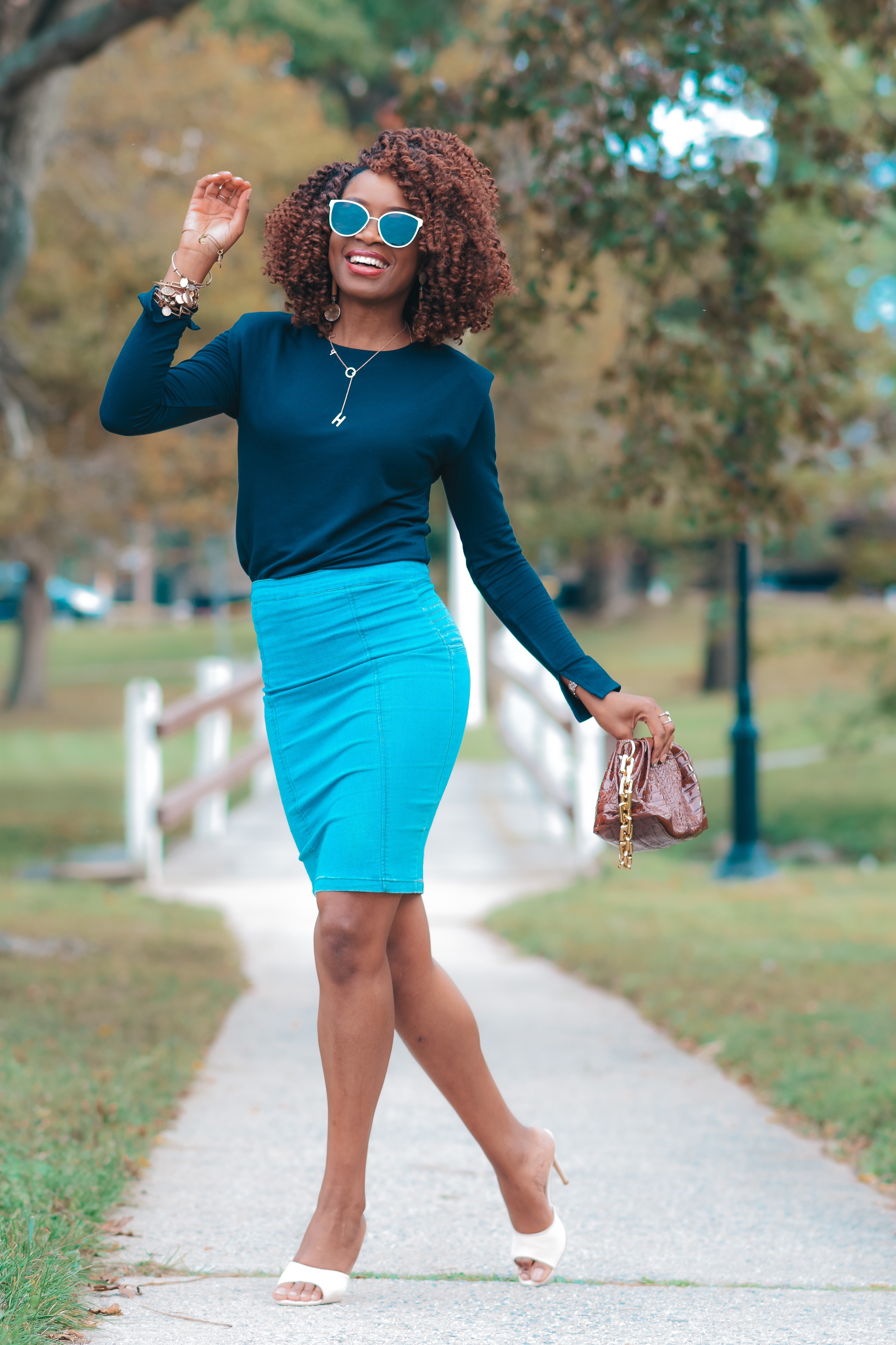 shoulder padded sweater
