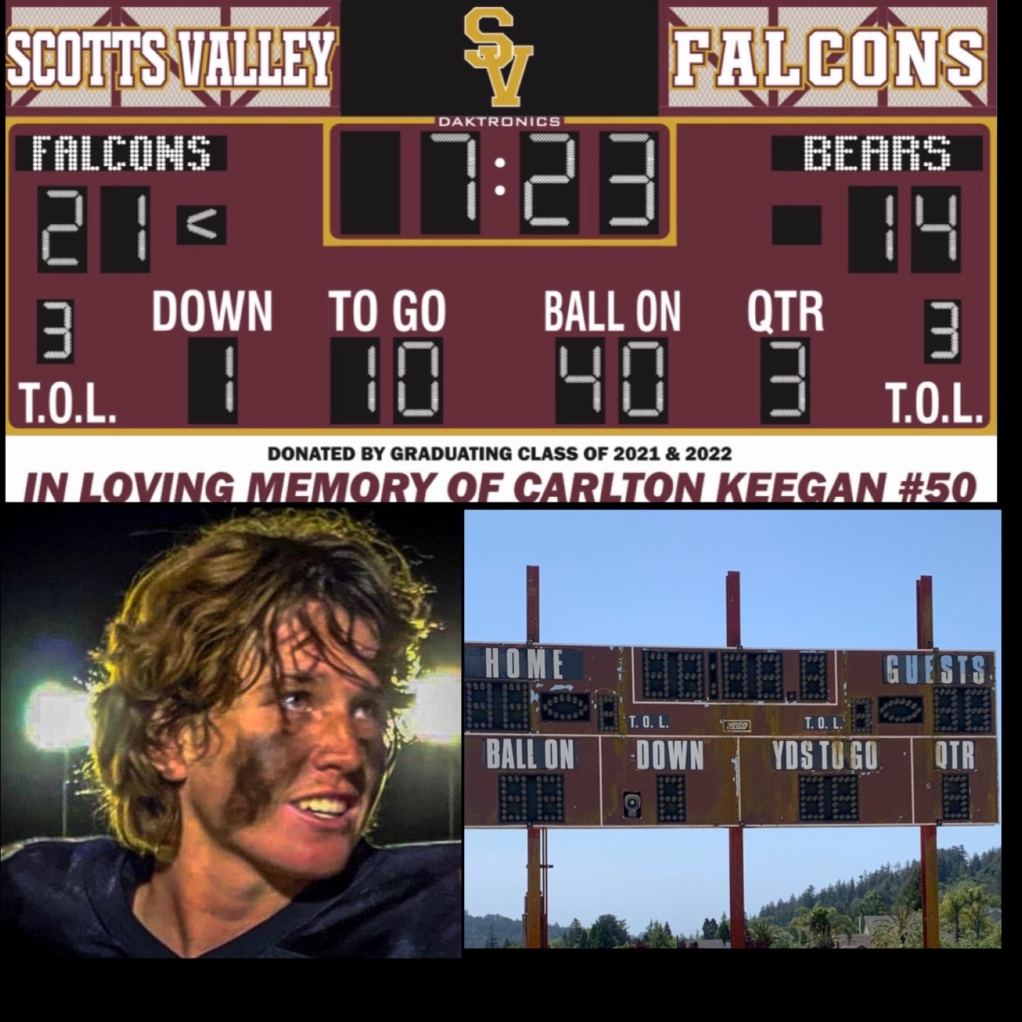 Carlton Keegan Memorial Scoreboard Fundraiser Vertical RaiseVertical