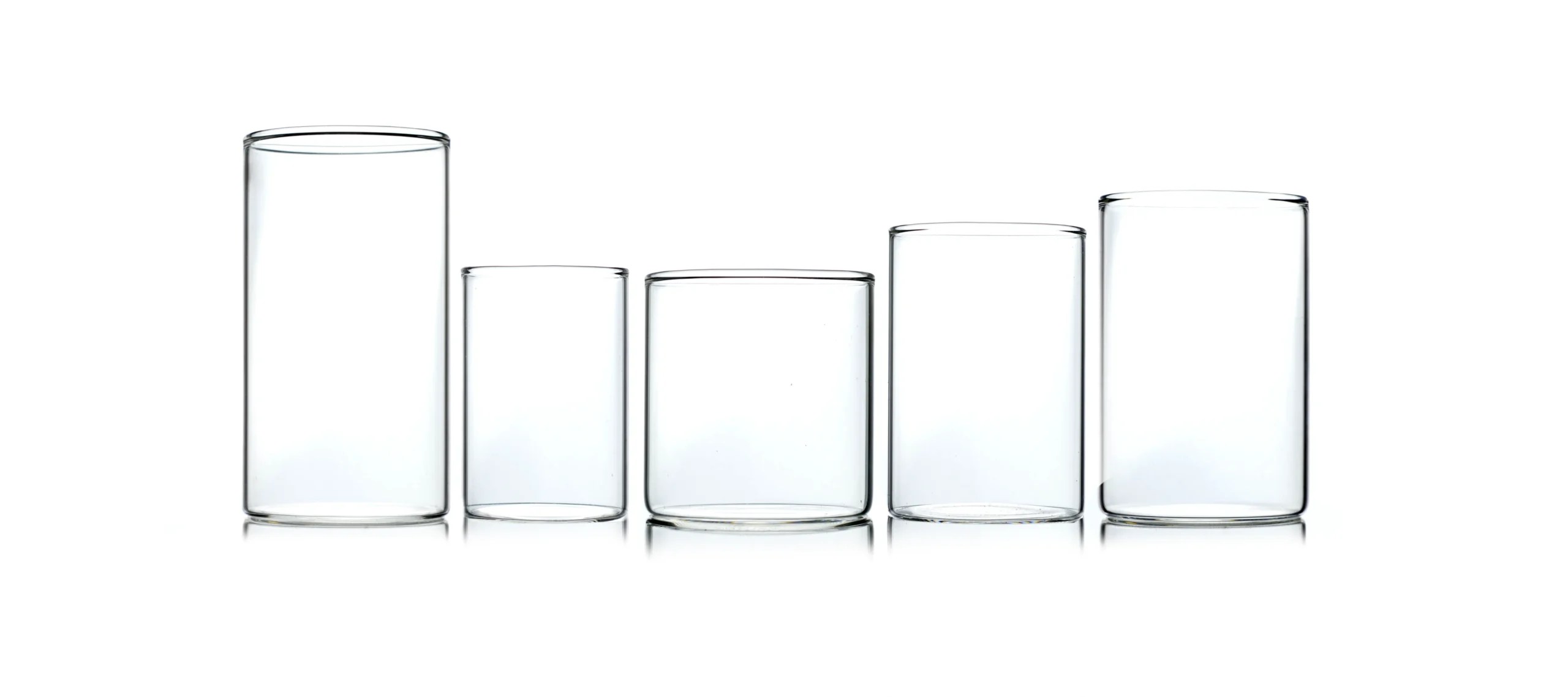 Vision Glass Drinking Glasses Set of 6 Clear Ver 1 Flameproof VERTIS