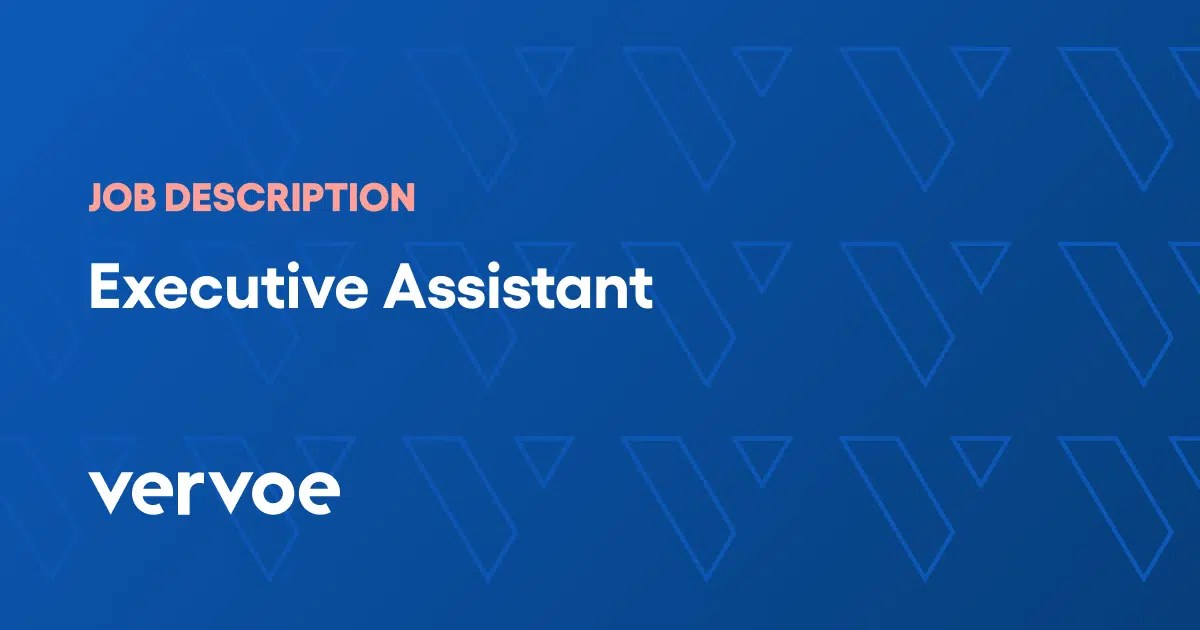 Executive Assistant Job Description Template Vervoe