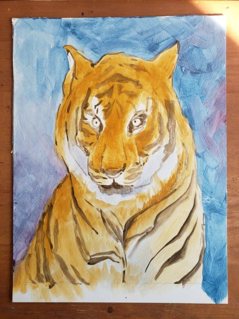How To Create A Tiger Acrylic Painting (2023)