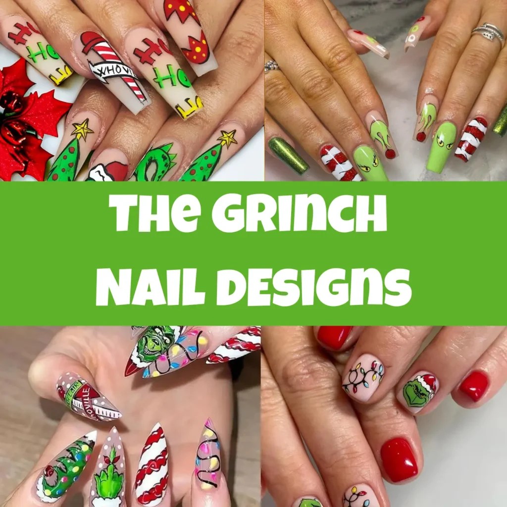 25 Cute Grinch Nails for Christmas Very Easy Makeup