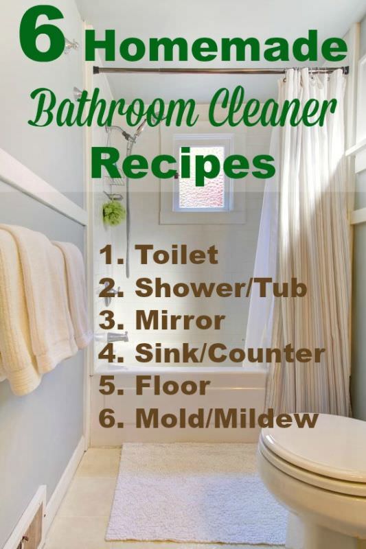 6 Homemade Bathroom Cleaner Recipes • VeryHom