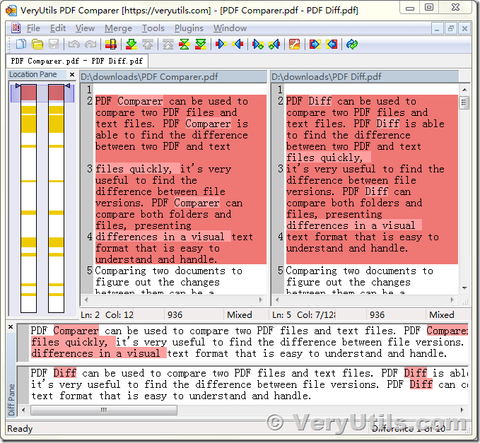 How to compare two PDF files? Do you want to see all diffs for two PDF