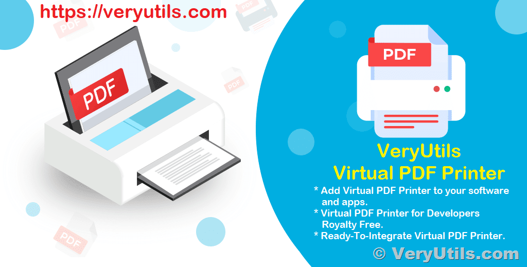 VeryUtils Royalty Free Virtual PDF Printer for Windows 10 and 11