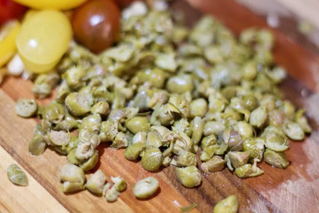 chopped capote capers Very Veganish