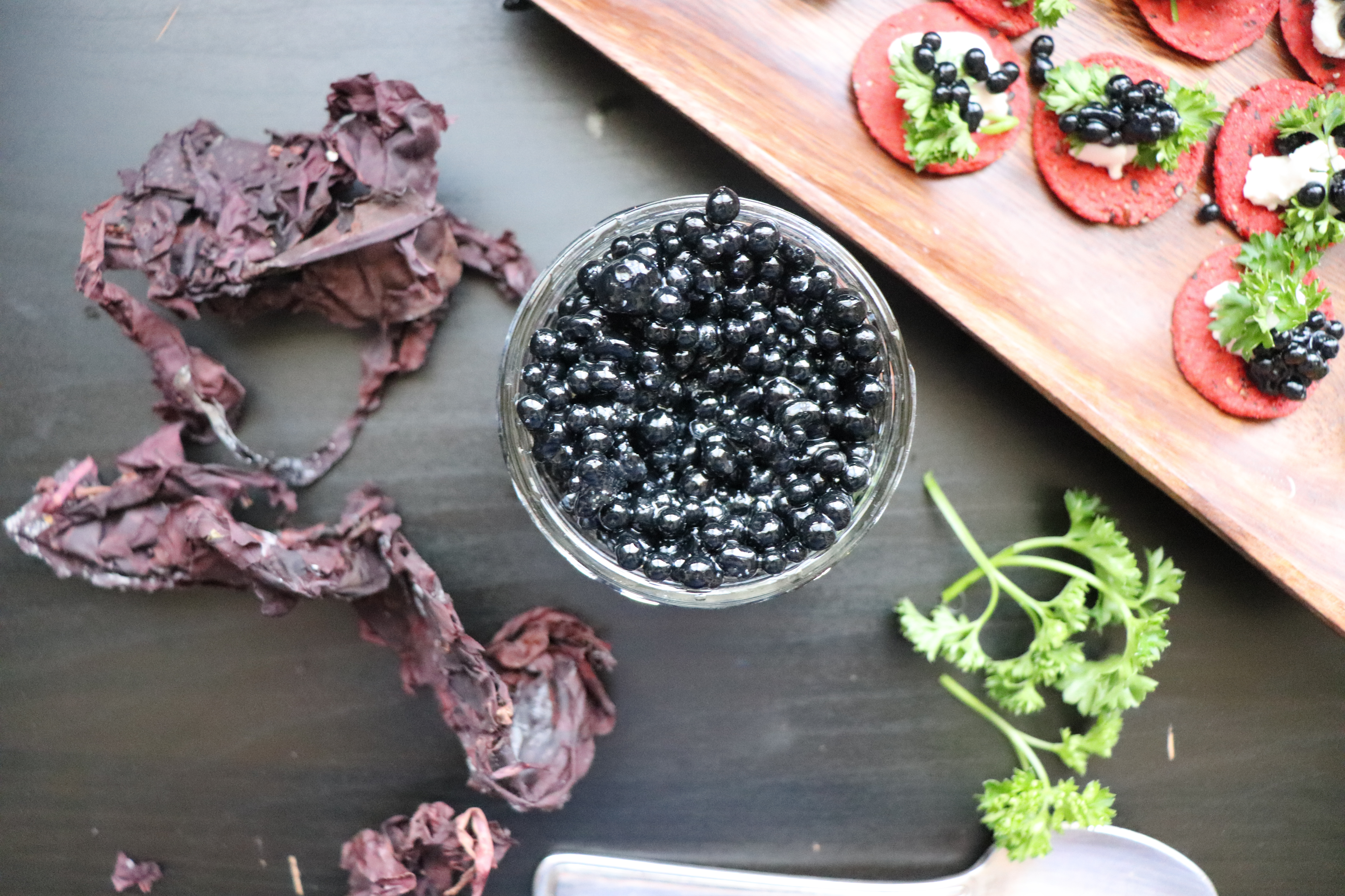 homemade vegan caviar