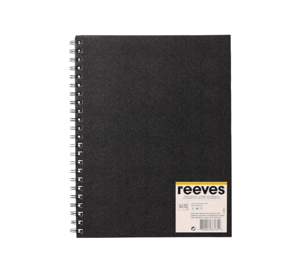 Reeves Hardback Sketchbook A4 SpiralBound Sketchbook with 80 Pages