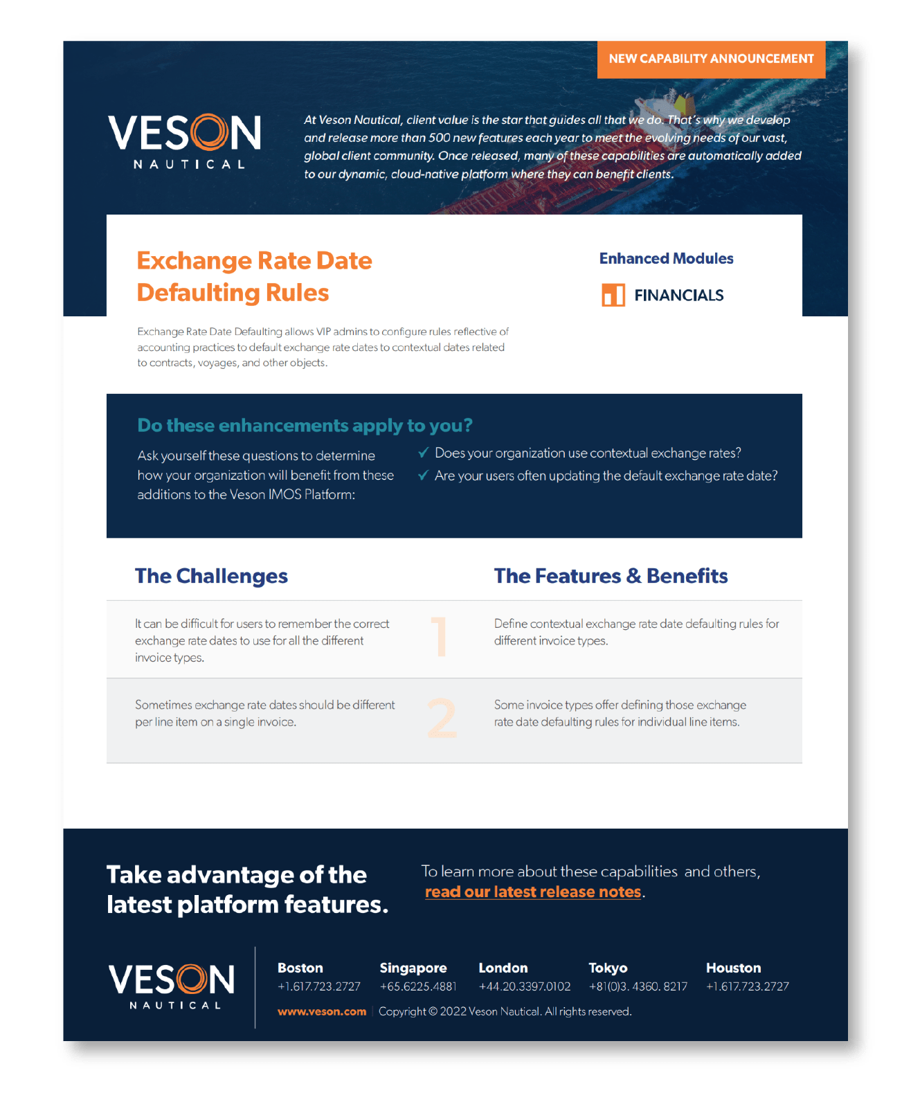 IMOS Exchange Rate Date Capability Spotlight Veson Nautical