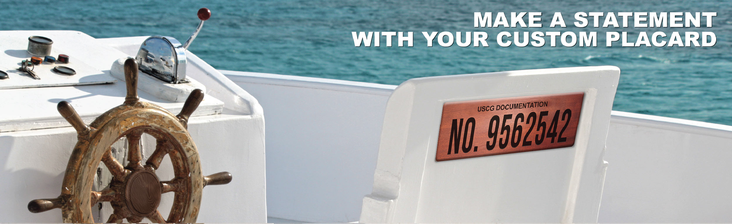 Vessel Placards Offers USCG Official Number Plates for Boats, Yachts