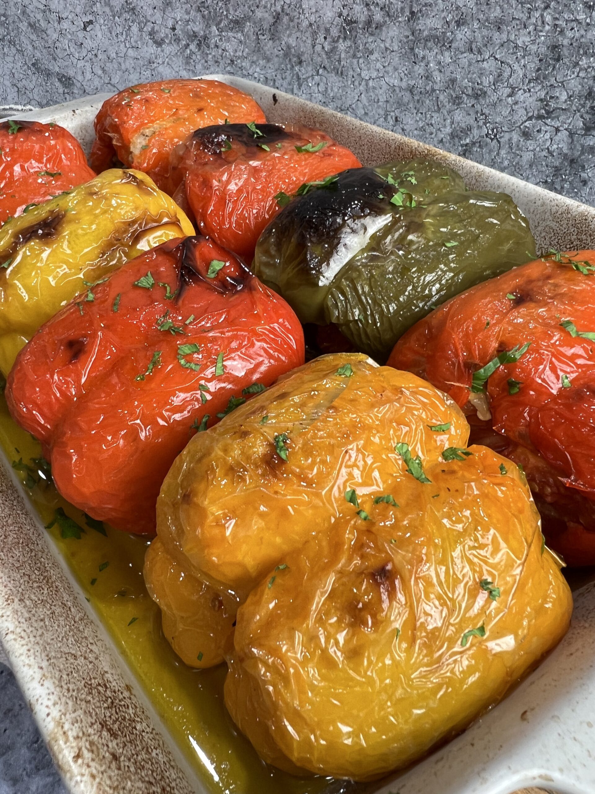 Stuffed Peppers with Yogurt Sauce Vessys Gourmet Kitchen