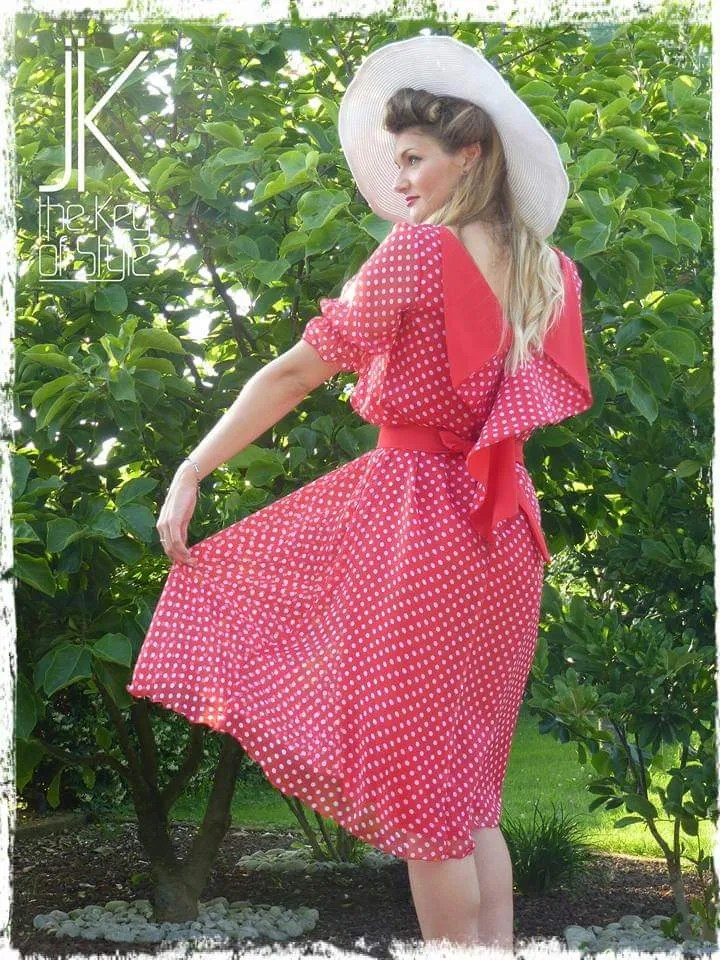 Vestito Elizabeth Taylor Fatto A Mano Anni 40 Abiti E Vestiti Anni 20 30 40 50 Lindy Hop Boogie Woogie Swing Vestito Anni 40