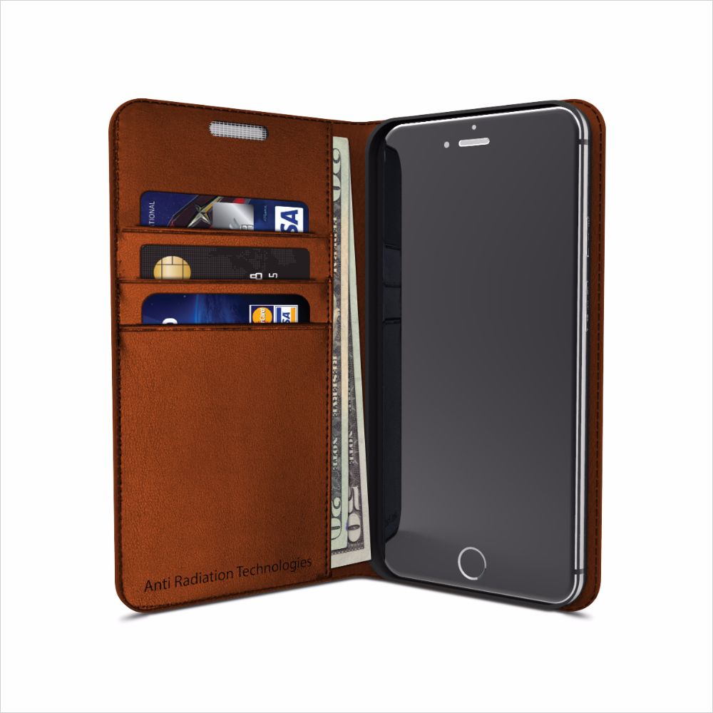 wallet_iphone6_brown_4 VEST Radiation Blocking Products for