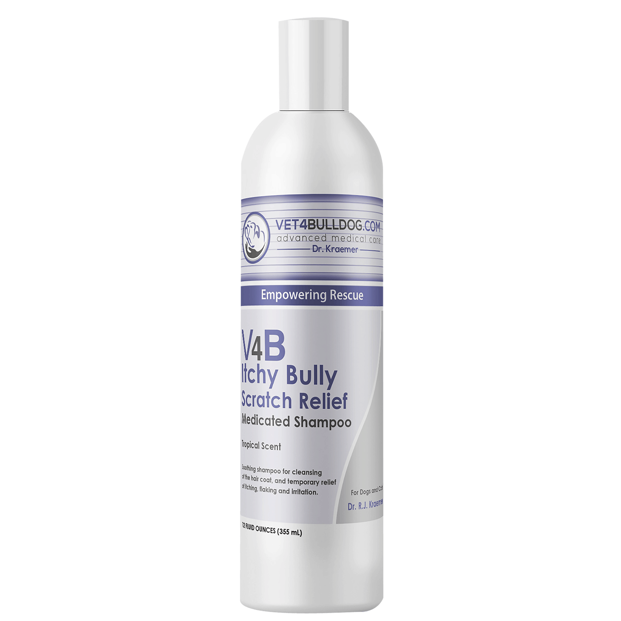 V4B Itchy Skin Medicated Shampoo for Bulldogs and French Bulldogs