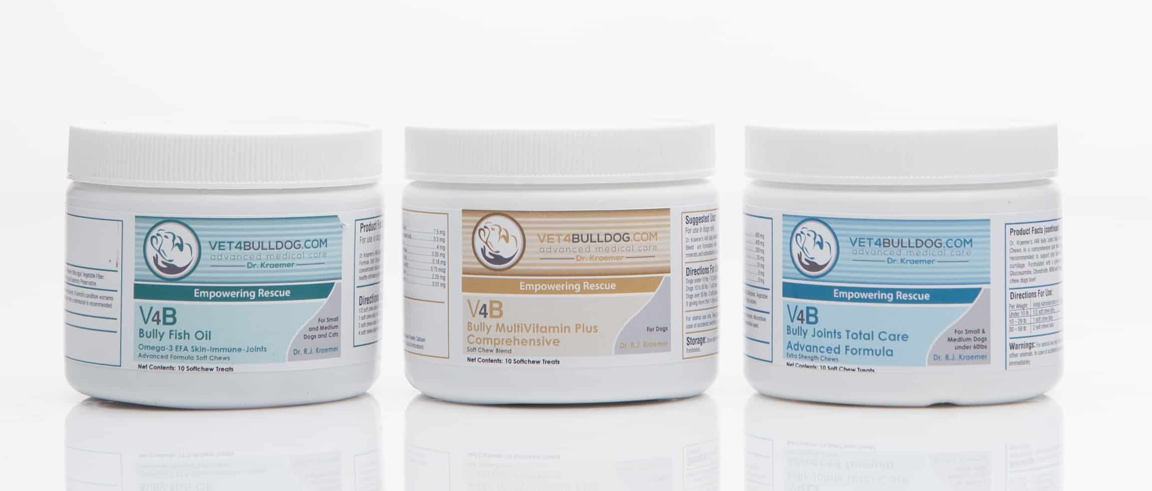 V4B Bulldog and French Bulldog Supplements SAMPLE Economic Bundle